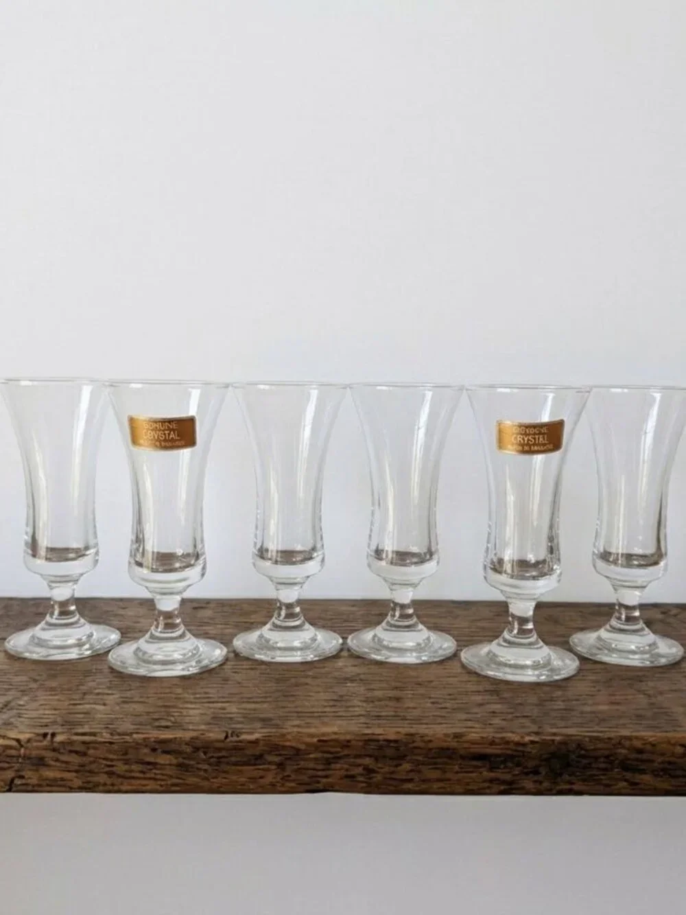 Vintage Genuine Crystal Cordial Glasses Made in England Footed Shot Glass Set